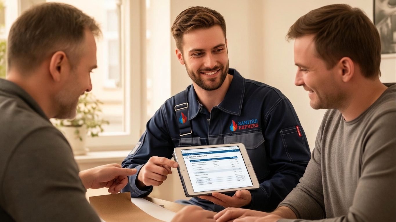 Sanitär Express Berlin erklärt Kostenbeispiele und Angebot für Sanitär- und Heizungsarbeiten