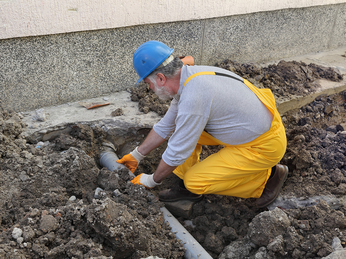 Reparatur eines Abflussrohrs – Sanitär Express